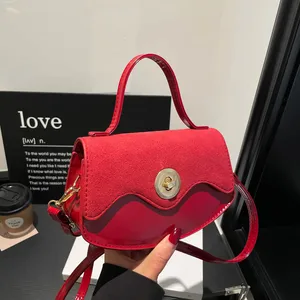 2026 Trendy Glossy Square Bag Women's Lightweight Shoulder Purse Stylish  Handbag