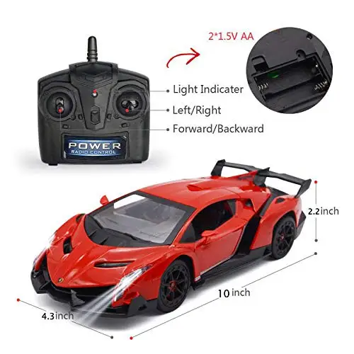 Kids Licensed Lamborghini 1:18 Scale RC Racing Model Electric Toy Car Remote Control Diecast Model Car