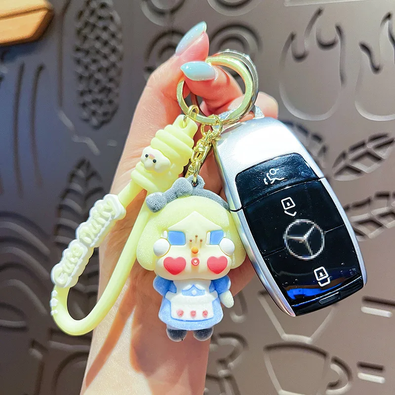 Wholesale New Crying Baby Keychain Trendy Flocking Pendant with