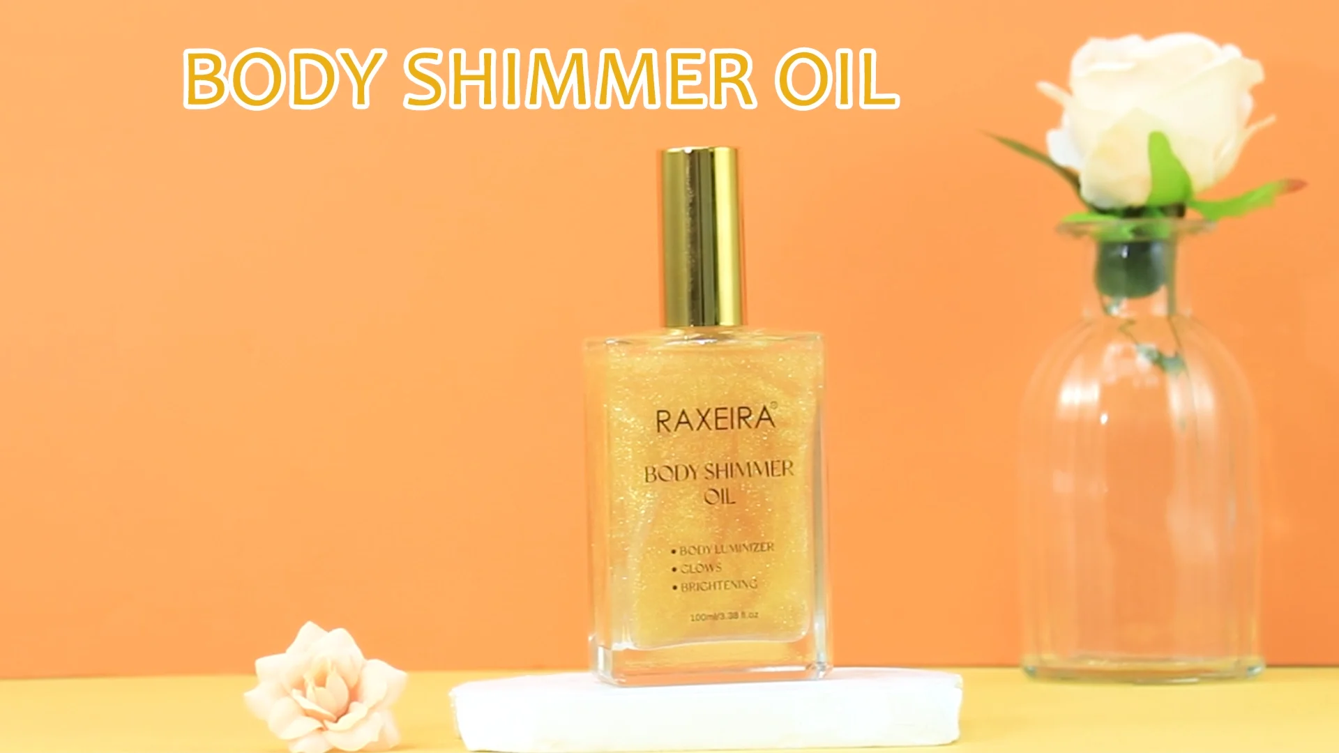 Body Shimmer Oil Private Label Custom Logo Cosmetics Bronzer Shimmer