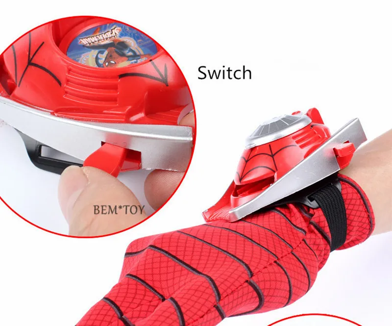 New Spider Man Toys Plastic Cosplay wall attachable sucker launch costume spiderman toys