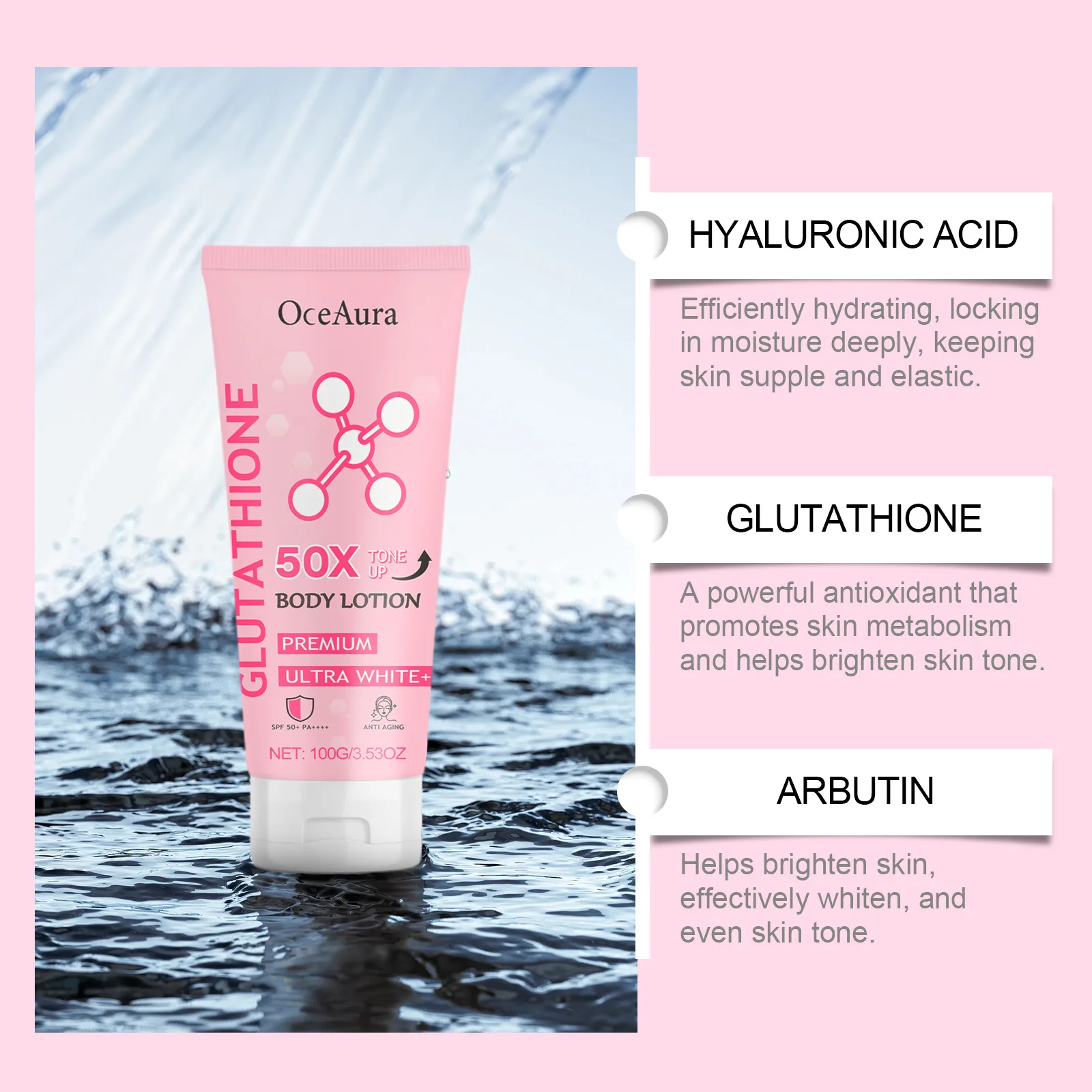 OceAura Glutathione Body Lotion