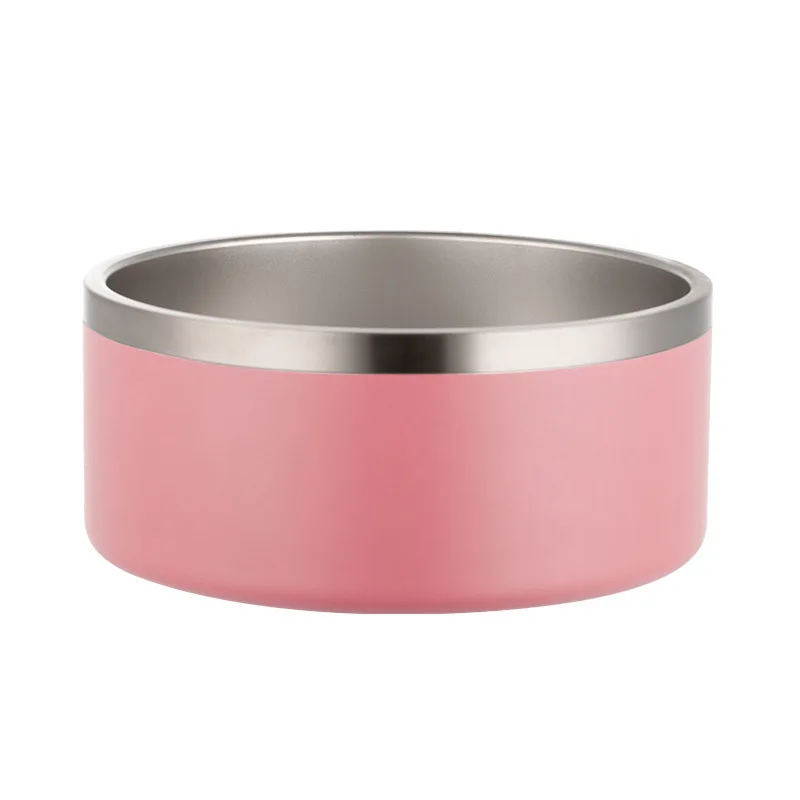 Custom Dog Bowl Stainless Steel High Capacity 304 Double Stainless Steel Non Slip Pet Bowl Feeder details