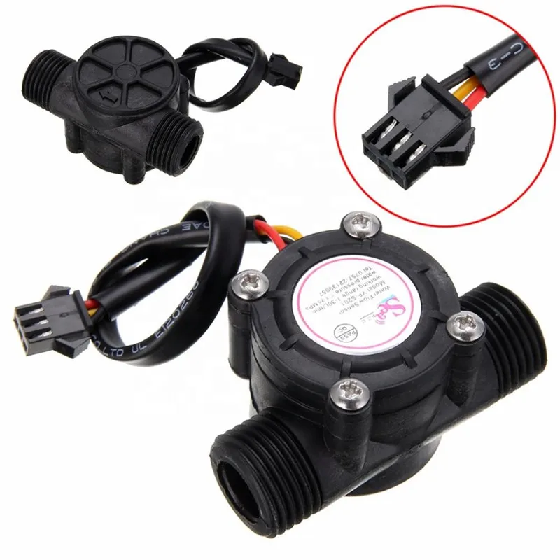 水流传感器 ZJ-S201E 塑料尼龙 G1/2接口 脉冲输出 3.5-24V
