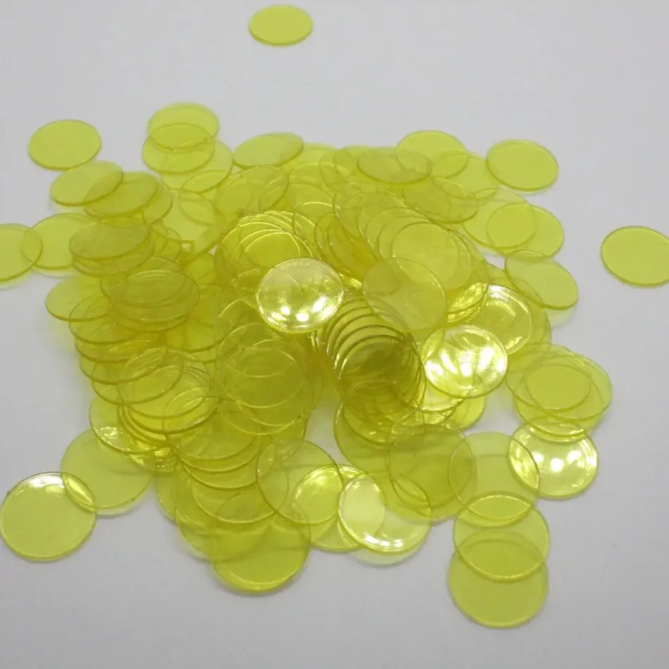 300pcs 6 Colours 3/4 Inch Pro Count Bingo Chips Markers for Bingo Game Cards
