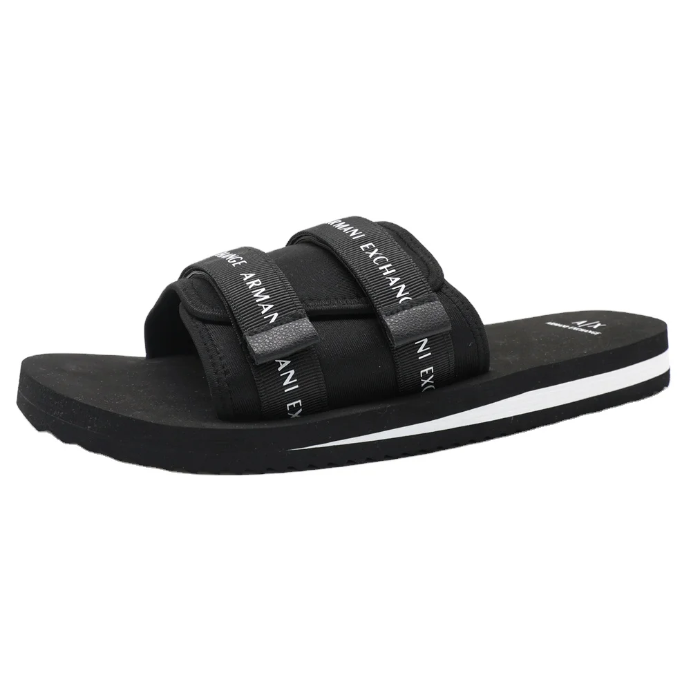 Custom Rubber Webbing Slippers Upper With Strap Buckle Logo Slide Sandals Home Mens Pvc Indoor Soft Eva Slides Shoes House