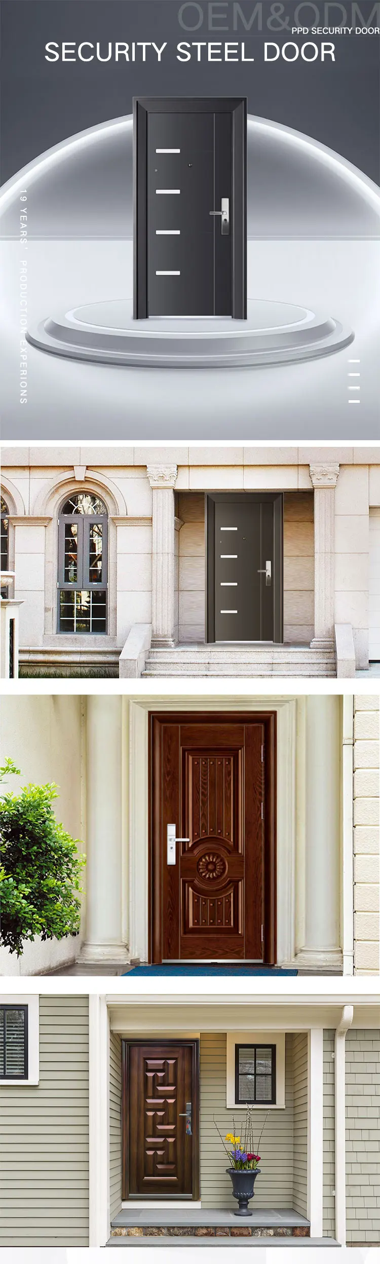 Entrance Iron Safety Door Design Standard Door Size Steel Door Price