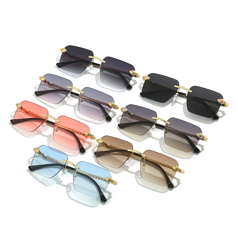 Metal Fashion Sunglasses for Men Trendy Versatile