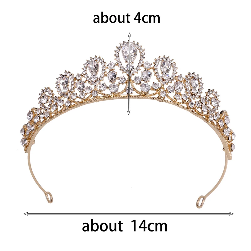 Романтическая Роскошная свадебная тиара со стразами