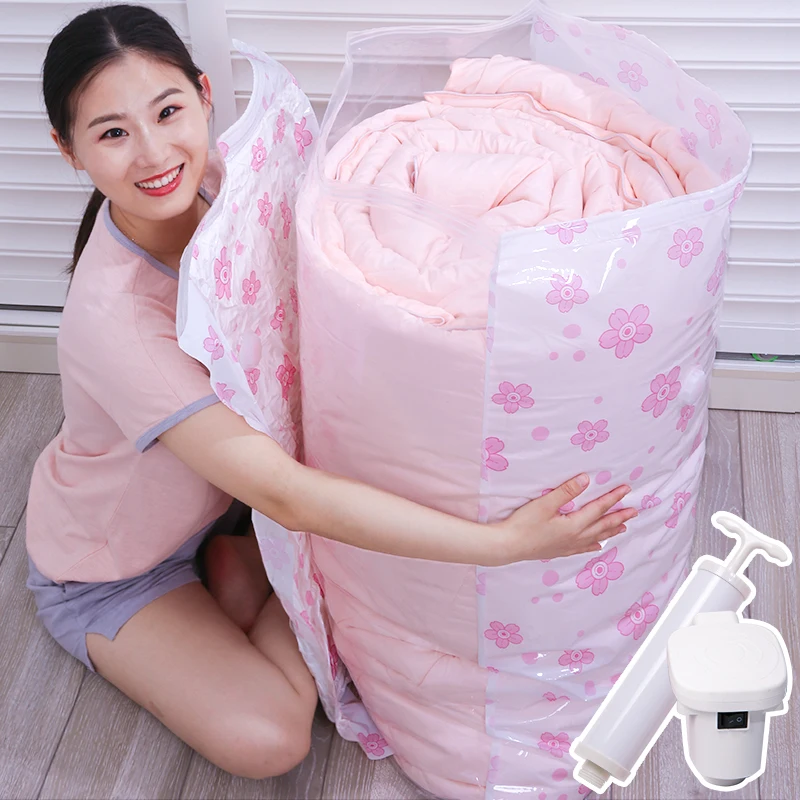 Vacuum Storage Bags for Clothes Blankets Comforters Sweaters Pillows Home Compression Seal Bags Space Saver Bags