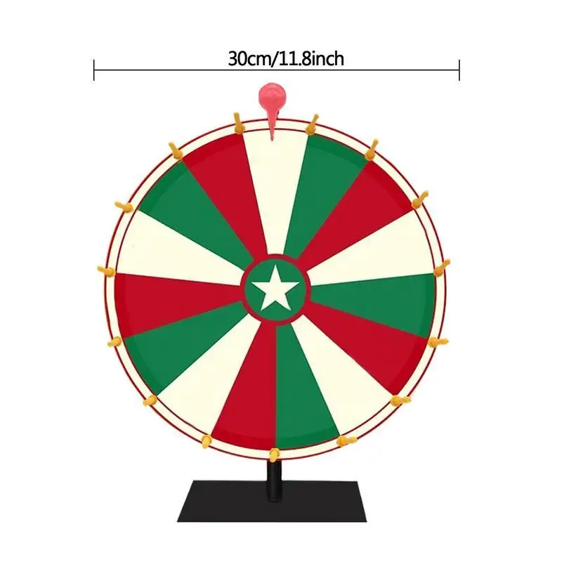 10/15 Slots Non-Slip Wood Wheel Prize Spinner Wheel of Fortune Game Stand for Party & Trade Show Prize Wheel Dice Type