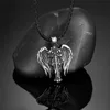 Steel-colored leather rope chain
