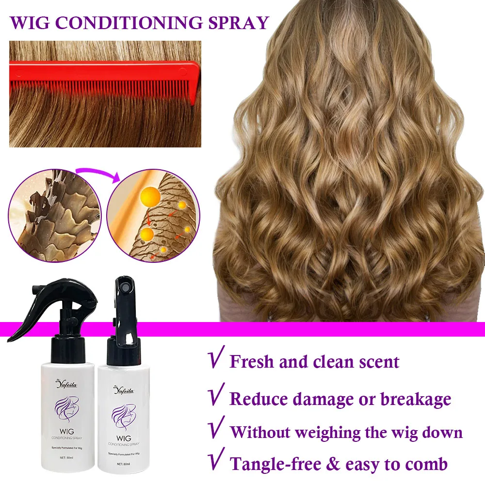 Factory OEM Wig Restore Shampoo and Conditioner Softening Moisturizing Treatment for Both Synthetic Fiber Wig and Human Hair