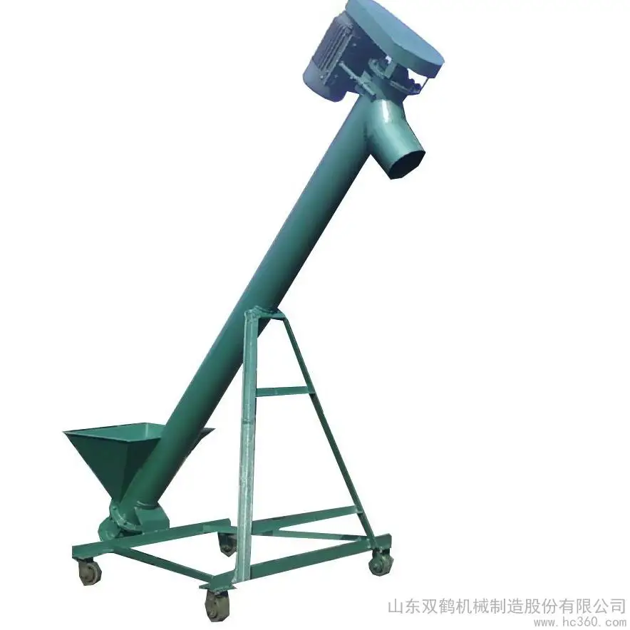 Single Tube Inclined Stainless Steel Spiral Elevator Fast Grain Loading and Receiving