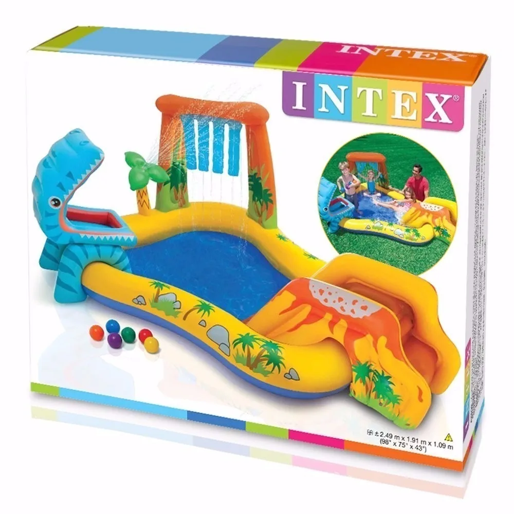 INTEX Inflatable Dinosaur Play Center - Kids' Pool Fun
