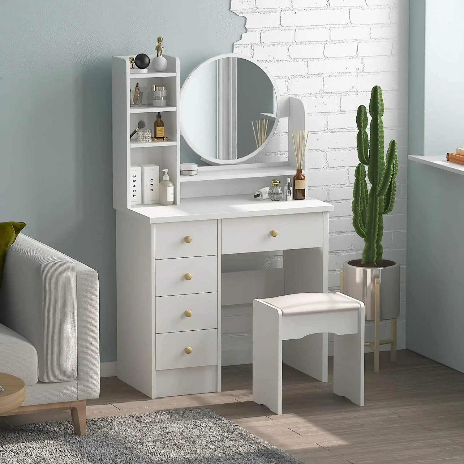 2022Wholesale Vanity Table Nordic Dressing Table Bedroom Furniture Simple Bedside Luxury Dresser