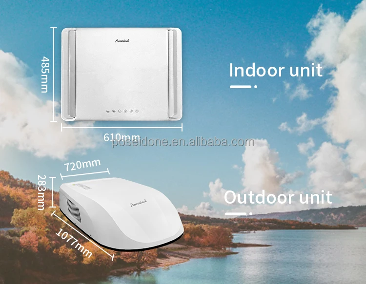 Gree New Arrival R32 Inverter Rooftop Rv Air Conditioner 220v 9000btu
