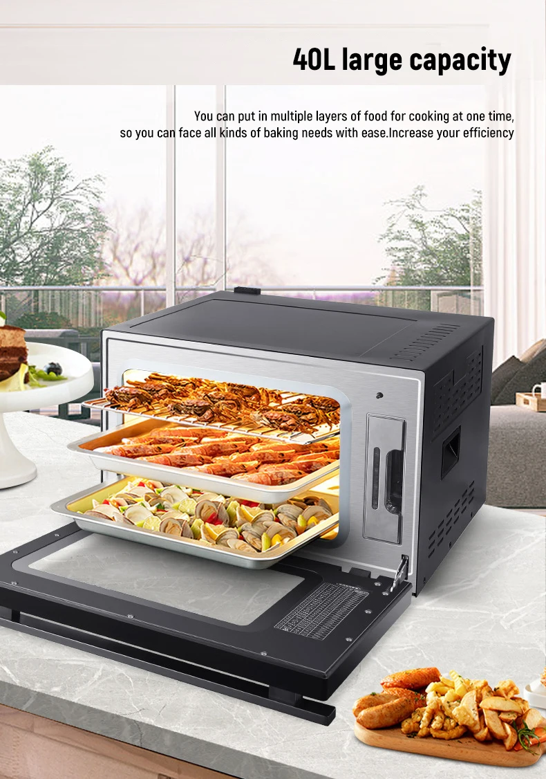 Countertop Steam Oven 40 Ltr Roast,Steam,Bake,Broil,Ferment,And