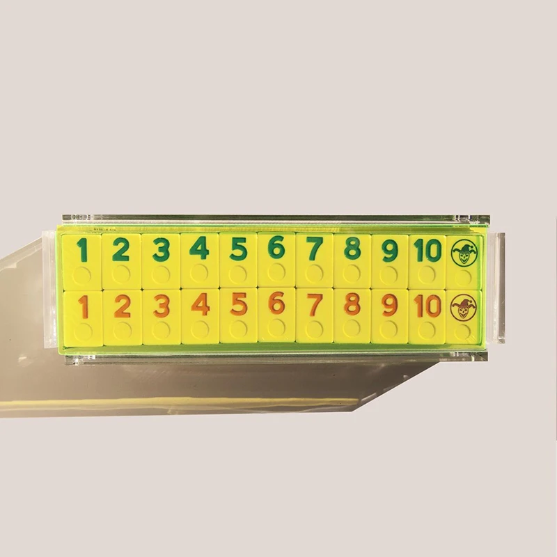 Рамми куб плитка игра с люцитовой коробкой семейная настольная игра румми домино игры демонстрационный чехол