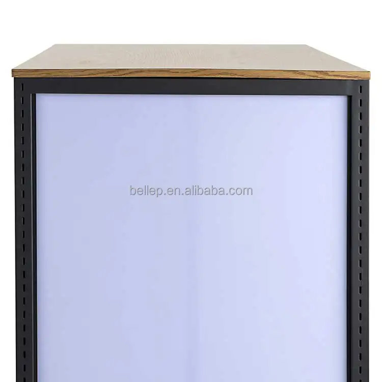 Modern Modular Metal Pegboard Display Rack Adjustable Gondola Shelves Clothing Store Display