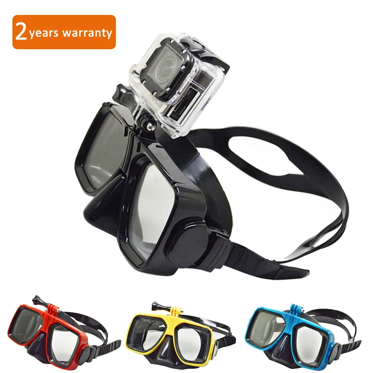 Professional Diving Mask Scuba Snorkel Face Goggles Glass for GoPro 6 5 4 3 3 2 