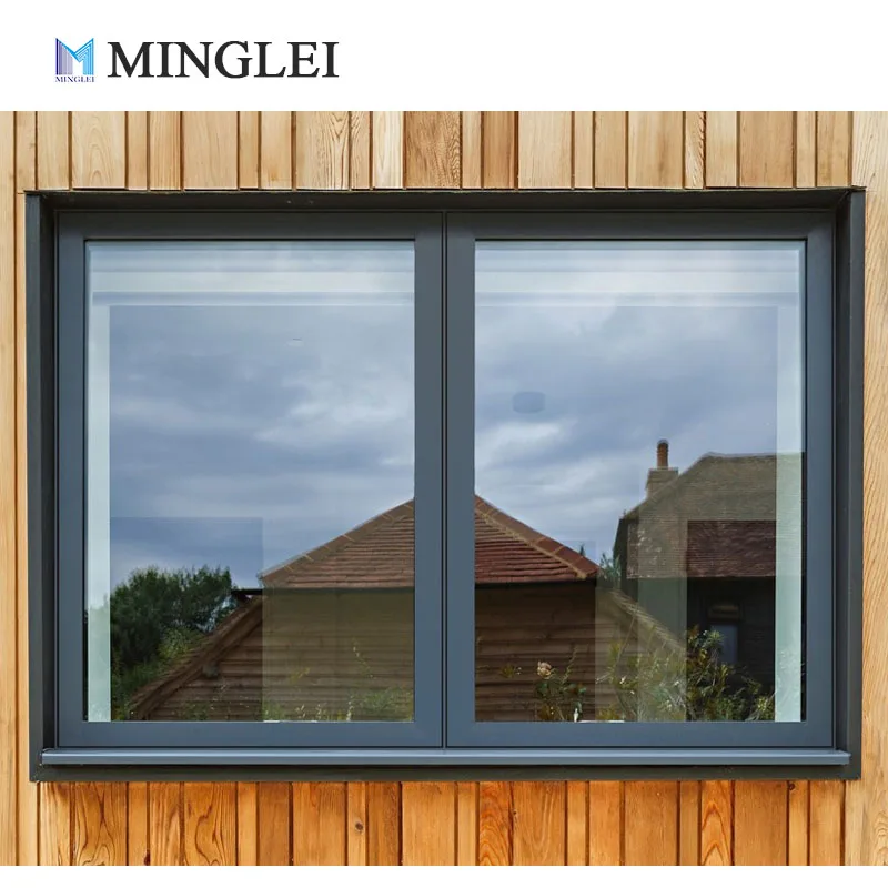 Thermal Break Triple Glass Windows Balcony Energy Efficient Window Passive House Aluminum Windows