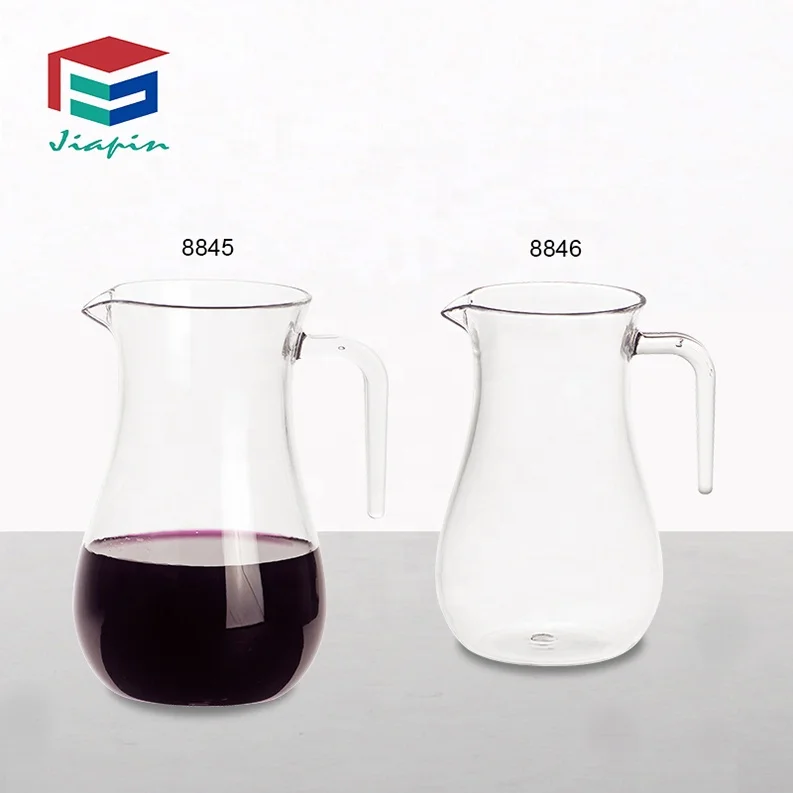 600ml Transparent PC Red Wine Carafe Plastic Jug  with Handle  Plastic Wine Decanter with High Quality