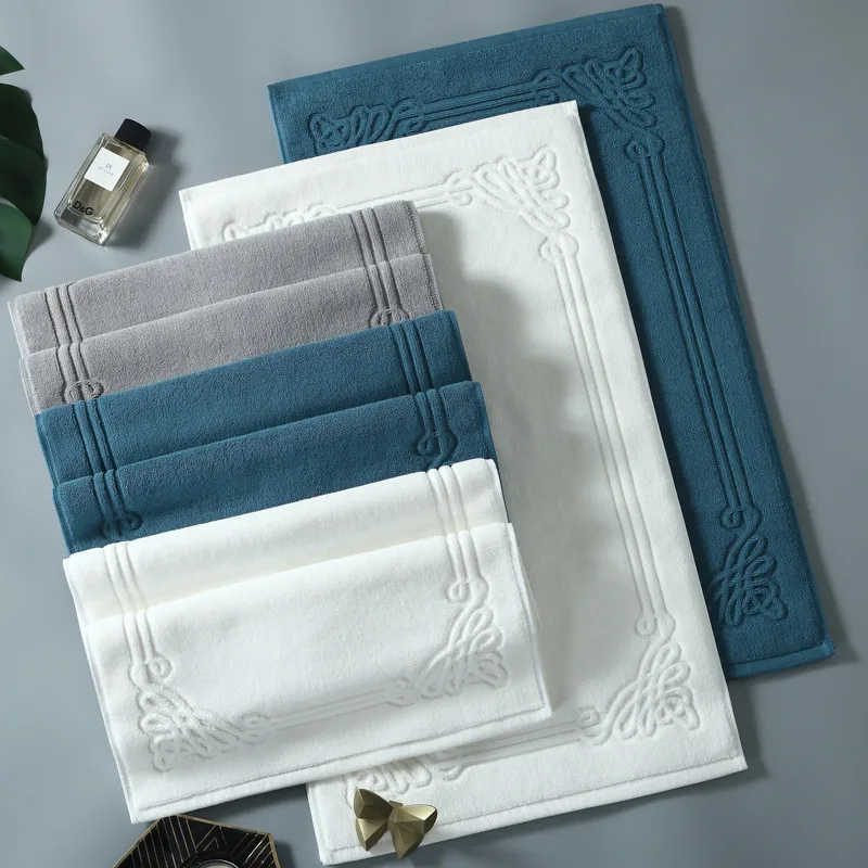 Luxury 100% Cotton Hotel Floor Towel Home Bathroom Mat High Absorbent ...