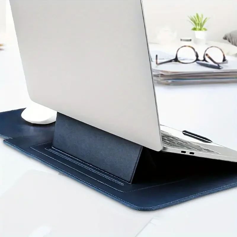 153 inch ultra thin computer pu leather sleeve with stand-34