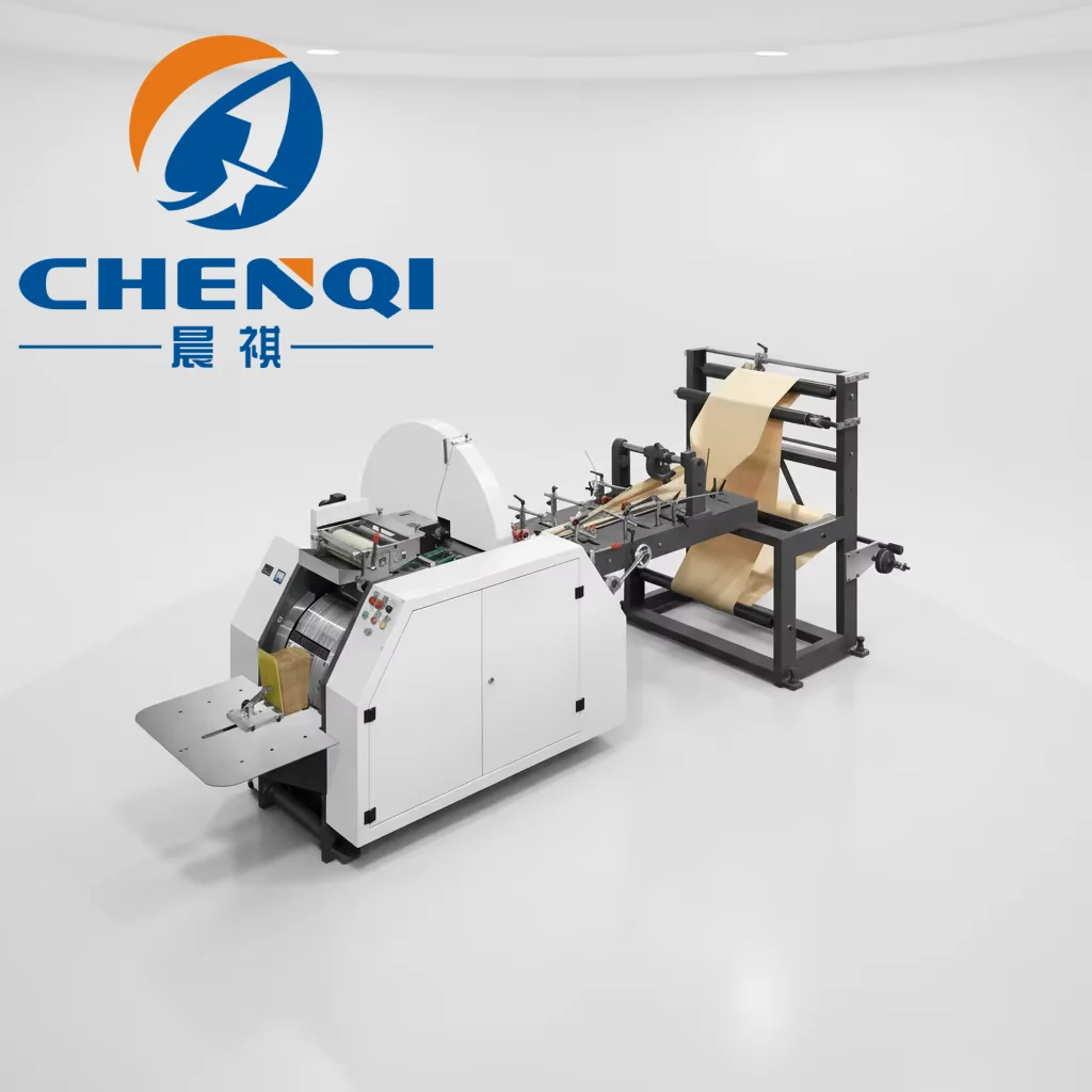 JYS High-Speed Paper Shopping Bag Making Machine V-Shaped Bottom 380V/220V PLC-Controlled