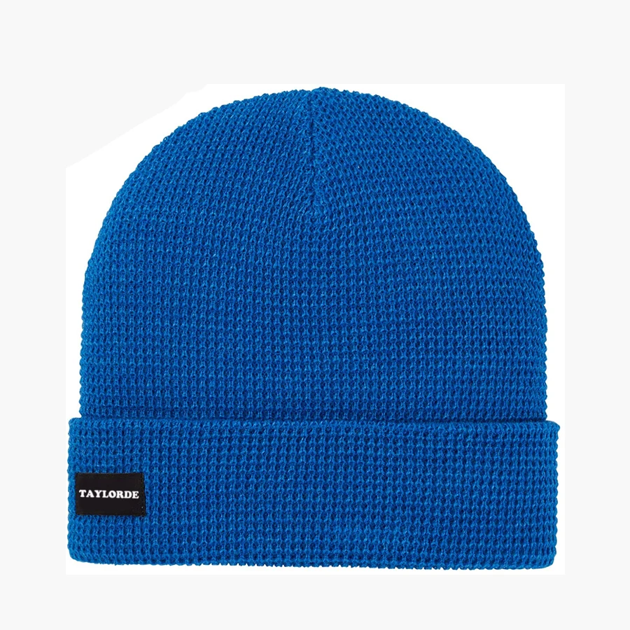 Brown Toque Soft Warm Winter Custom Woven Label Acrylic Beanie Hat