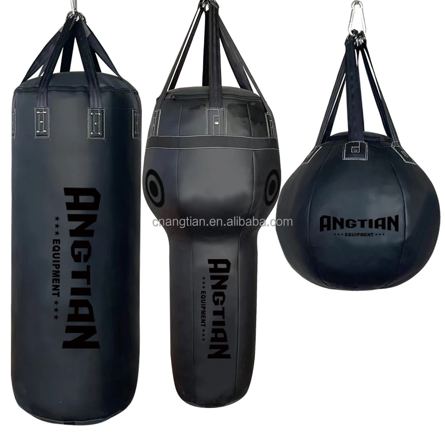 4FT Sac de Boxe Frappe Adulte, 120cm Cuir PU de Haute Qualité, Lourd