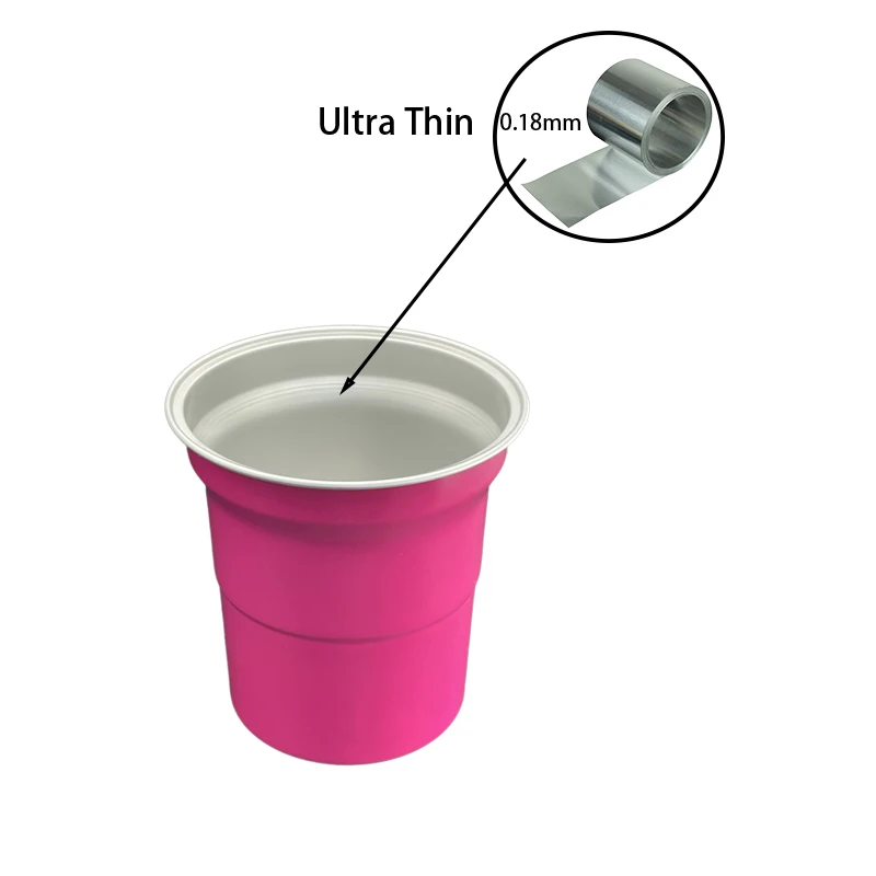 Рекламная цена цветная Фирменная Праздничная кружка с логотипом для кемпинга холодного питья алюминиевая чашка