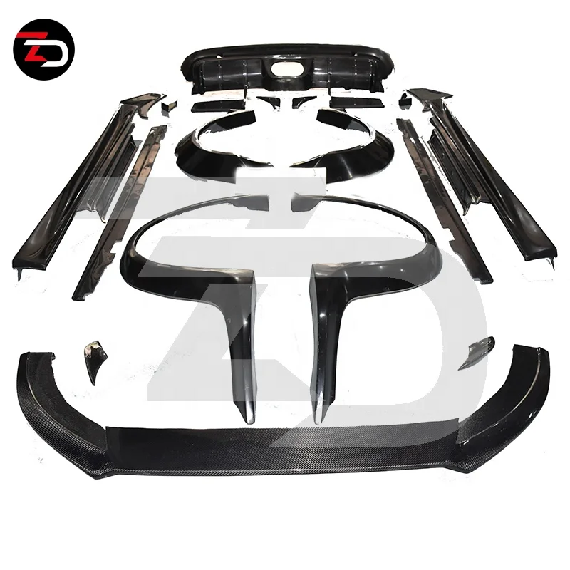 ZD Design Wide Style Body Kit with Fender Brow Front Chin Rear Bumper Wing Side Skirt Lips for MINI Cooper JCW F56 High Quality