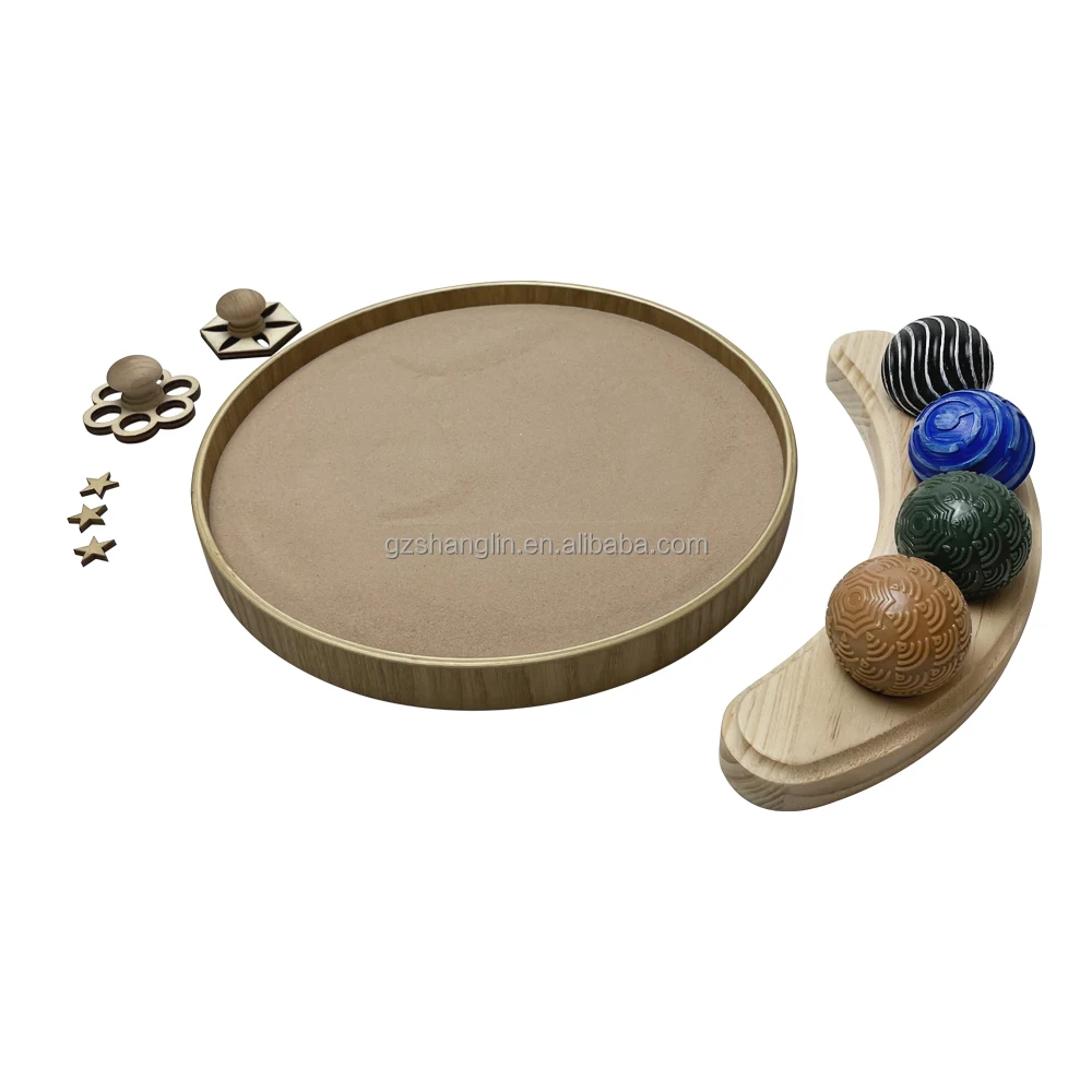Large Round Tray Textured Zen Garden Ball Meditation Sand Sphere
