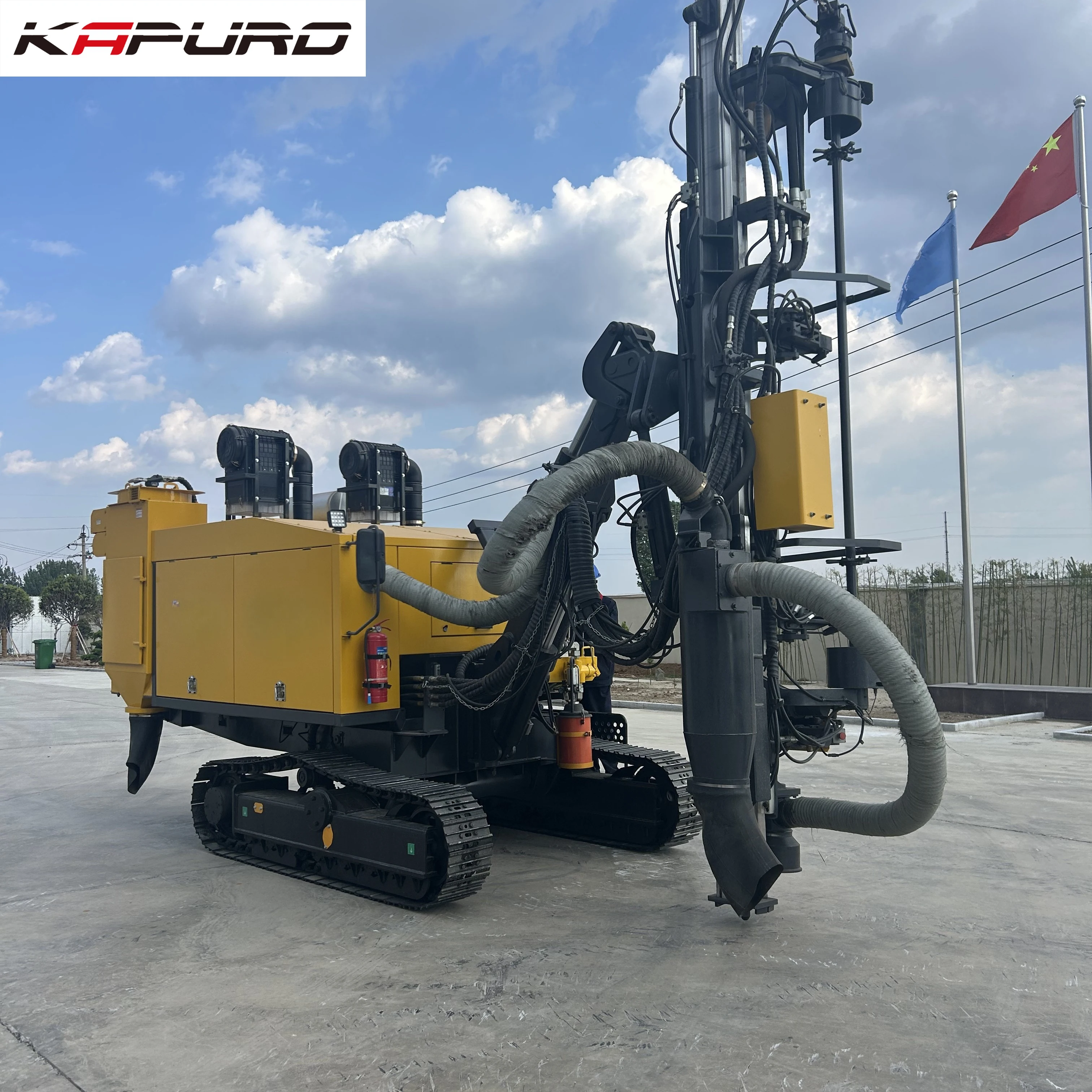 Environment Friendly Diesel New Hydraulic DTH Drill Rig Low Noise Mining Construction Rock Mining Machine with Motor
