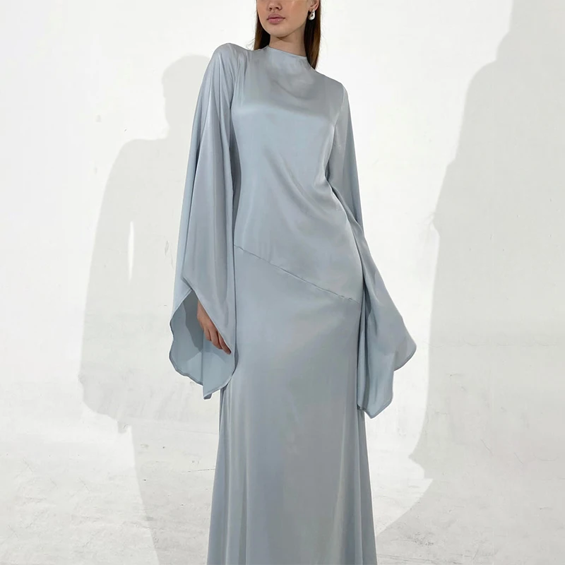 long evening kaftan dresses GATHERED VISCOSE JERSEY KAFTAN DRESS IN EMERALD | CULT MIA