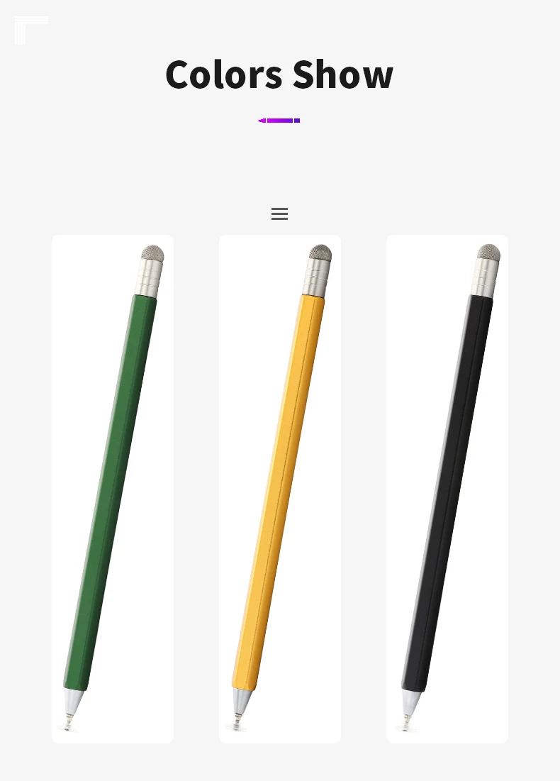 2 1 Custom Logo Metal Stylus Pen Rotatory Fabric Tip Disc Hexagonal Pencil Holder Touch Pen Disc Tip Customizable Stylus Pencil