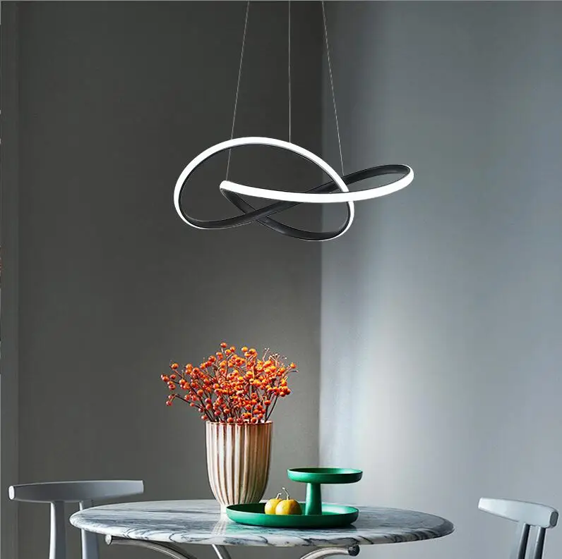 Круглые геометрические круглые силиконовые металлические дизайнерские люстры для кухни и столовой белого черного цвета роскошные в скандинавском стиле подвесной светильник