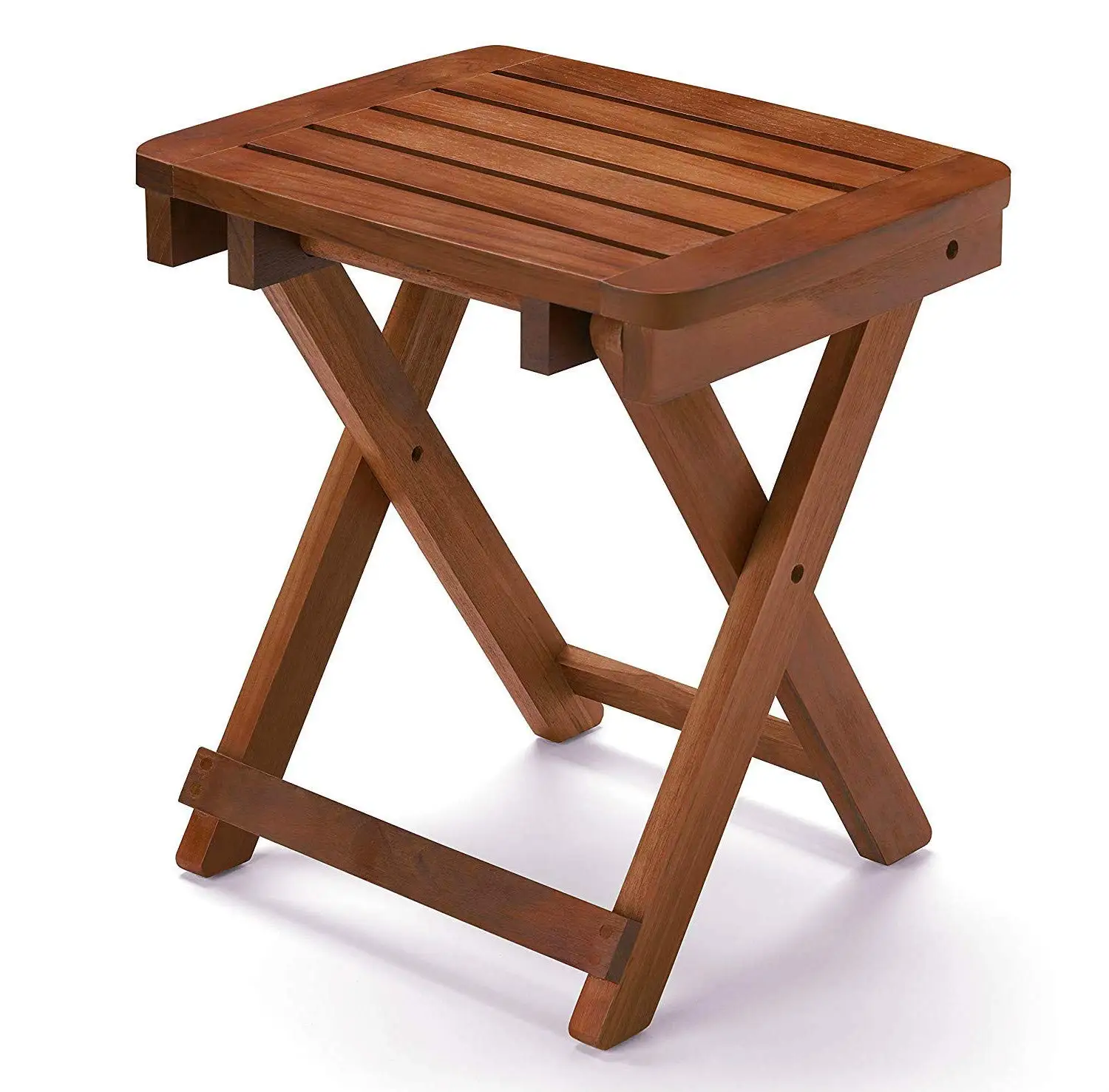 Premium Lightweight Bamboo Folding Shower Chair Seat Non-Slip Adjustable for Elderly/Disabled Eco-Friendly Home Furniture