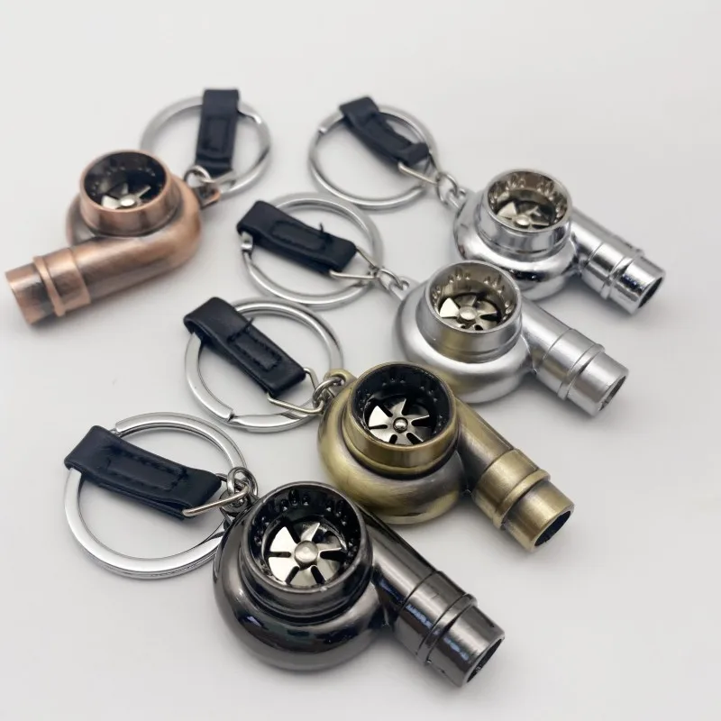 Engine Turbine Keychain Creative Car Modification Keychain Turbo Whistle Keychain for Auto Enthusiasts