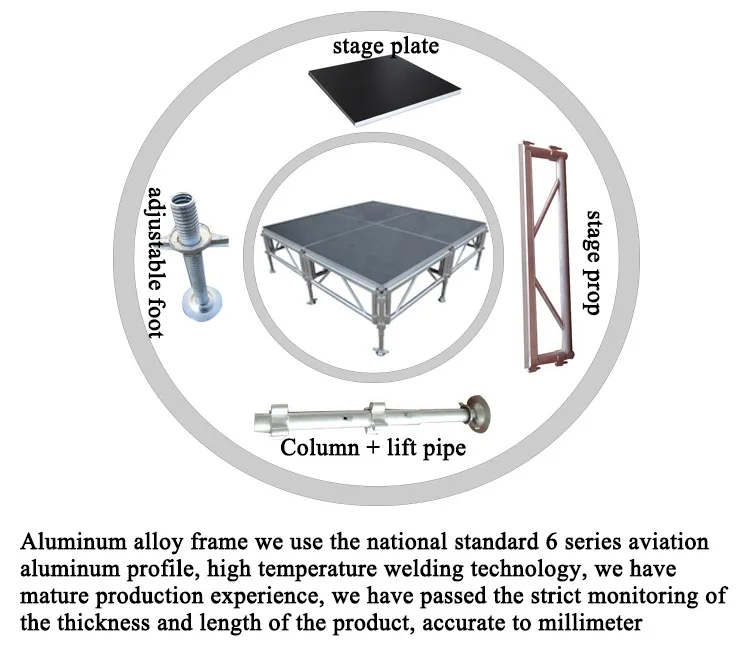 Luxury Portable Aluminium Deck Platform Modular Stage