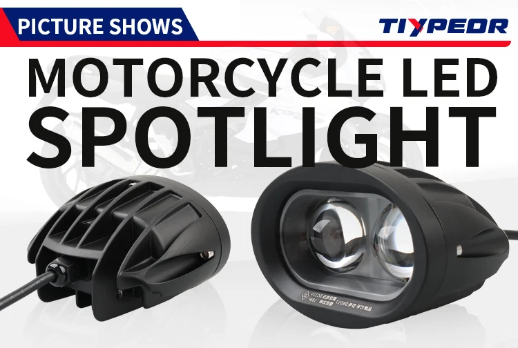 TIYPEOR 12-80V LED Spot Work Light Motorcycle Spotlight Truck Position Flood Lamp Projector Lens Off-Road Motorcycle Accessories manufacture