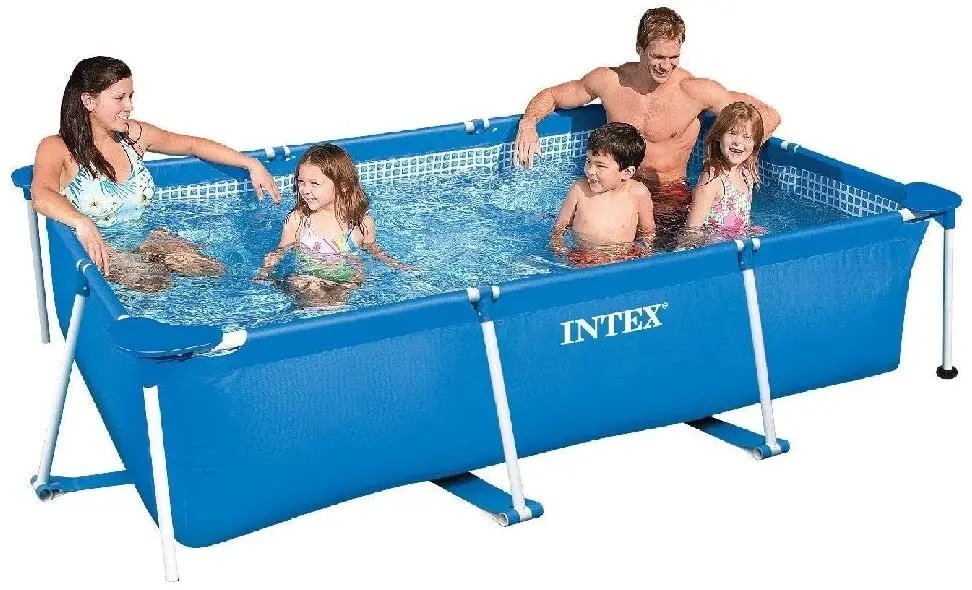 
HI Durable Family rectangular PVC above ground pool 220*150*60cm intex 28270 frame pool for kids 