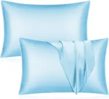 cheap wholesale Factory Microfiber Bed Pillow Case Simple and Sky Blue Cotton Pillowcase Smooth