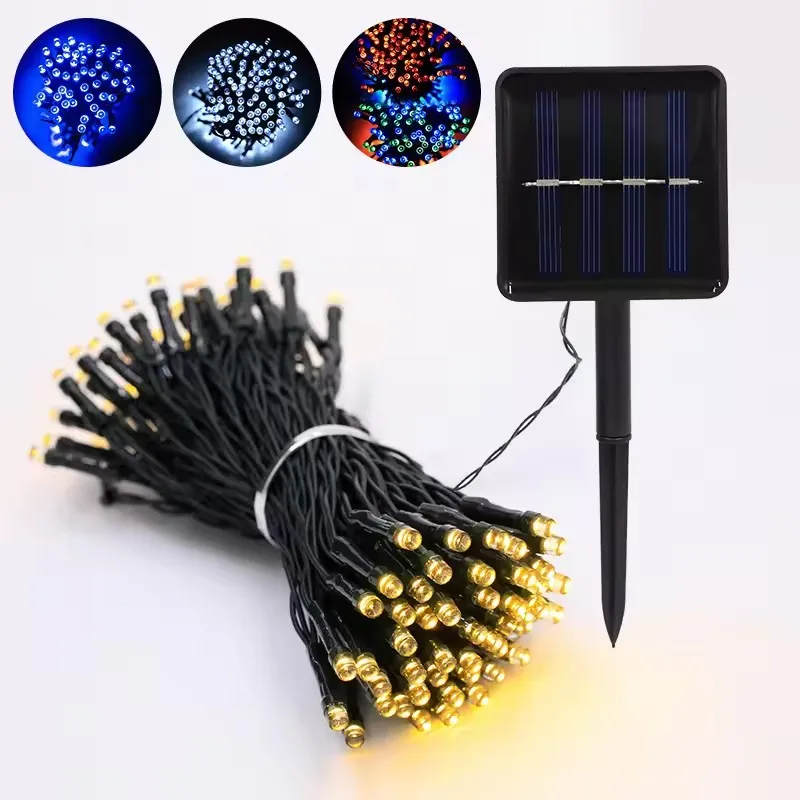 IP65 Solar-Powered LED String Lights Garden Waterproof Landscape Solar Panel Led String Lights