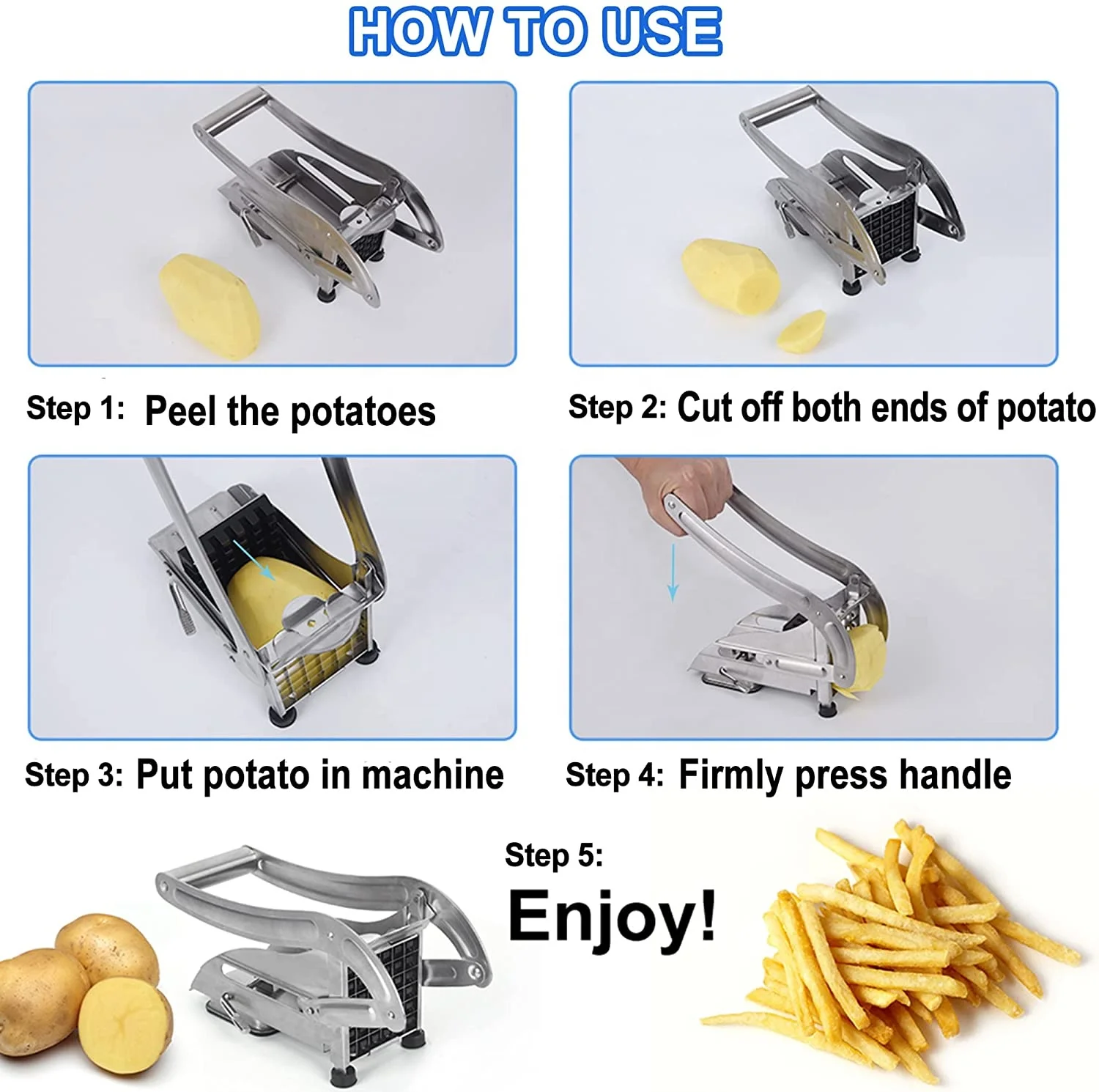 Stainless steel potato chip tool french fries cutter potato cutter