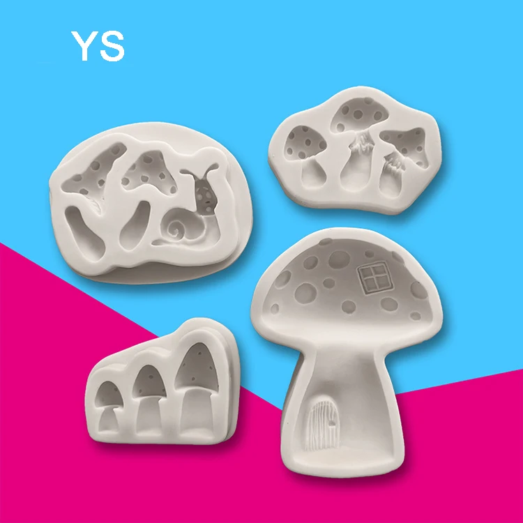 snail mushroom house silicone mold stump