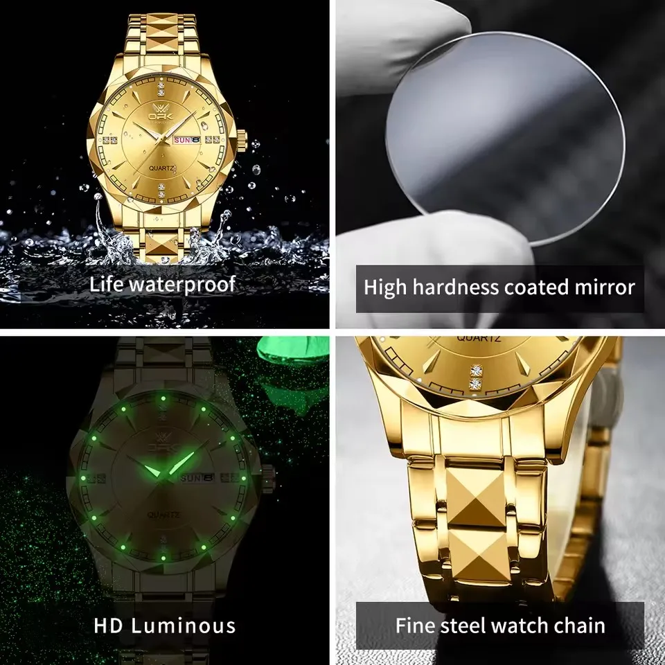 Luxury Men's Quartz Watch OPK 8151 - Waterproof Stainless Steel