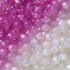 El blanco se convierte en rosa violeta.